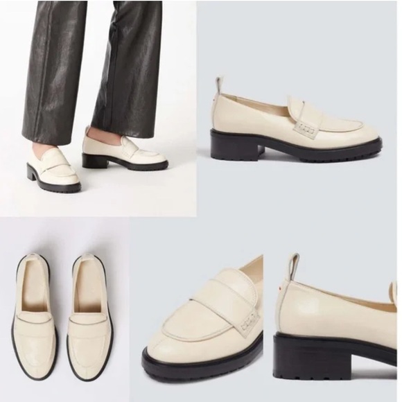 Aeyde Shoes - Aeyde Ruth Leather Lug Sole Platform Loafers 6.5